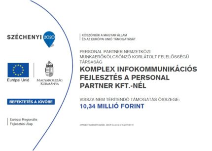 Komplex infokommunikációs fejlesztés a Personal Partner Kft.-nél.